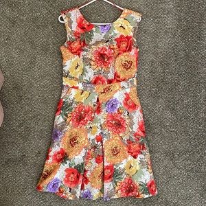 Flower print dress